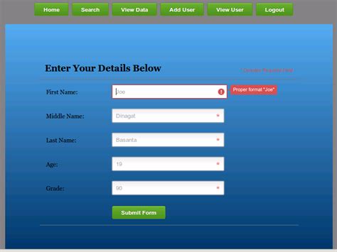 STUDENT INFORMATION >> LOG IN .